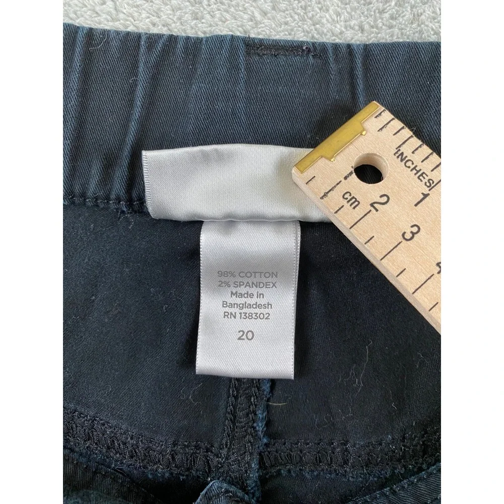 Avenue Womens Black Bermuda Shorts Plus Sz 20 Stretch Cotton Knee Length Casual